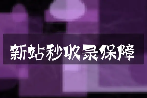 新站秒收录保障